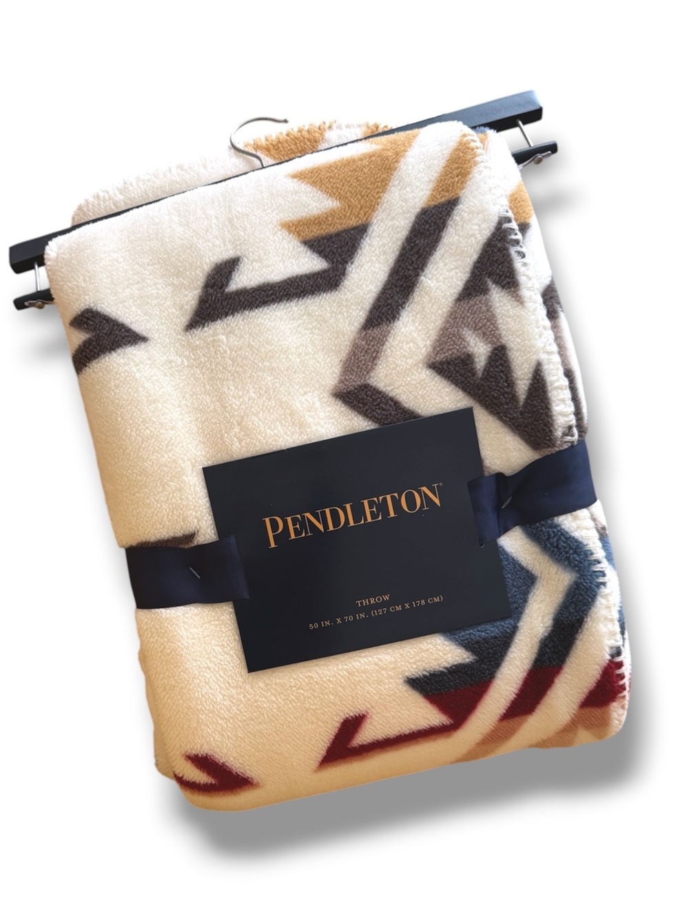 Pendleton White Sands Aztec Berber Throw Blanket 50”x70”